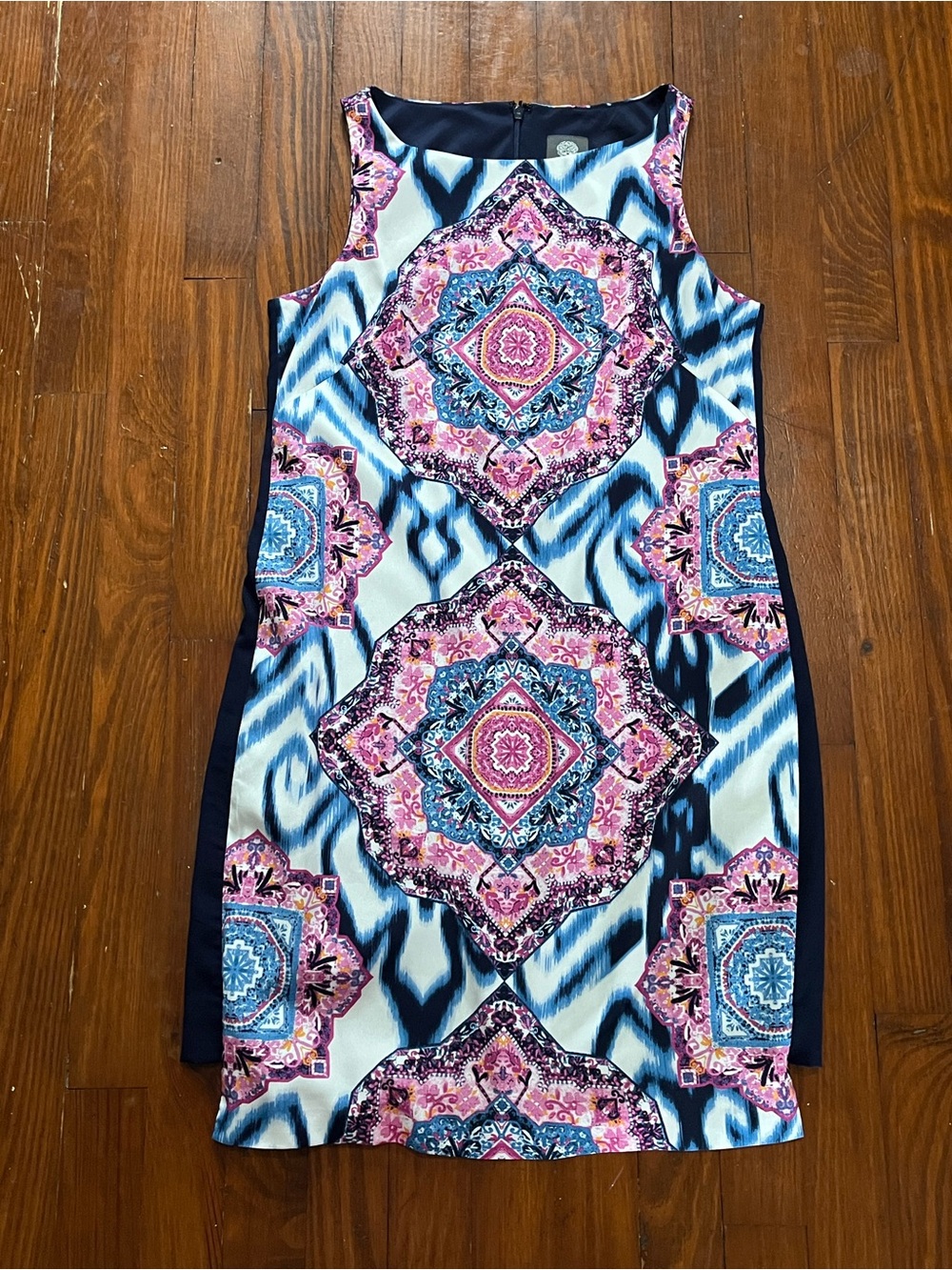 Vince Camuto Pink & Blue Medallion Sheath Dress